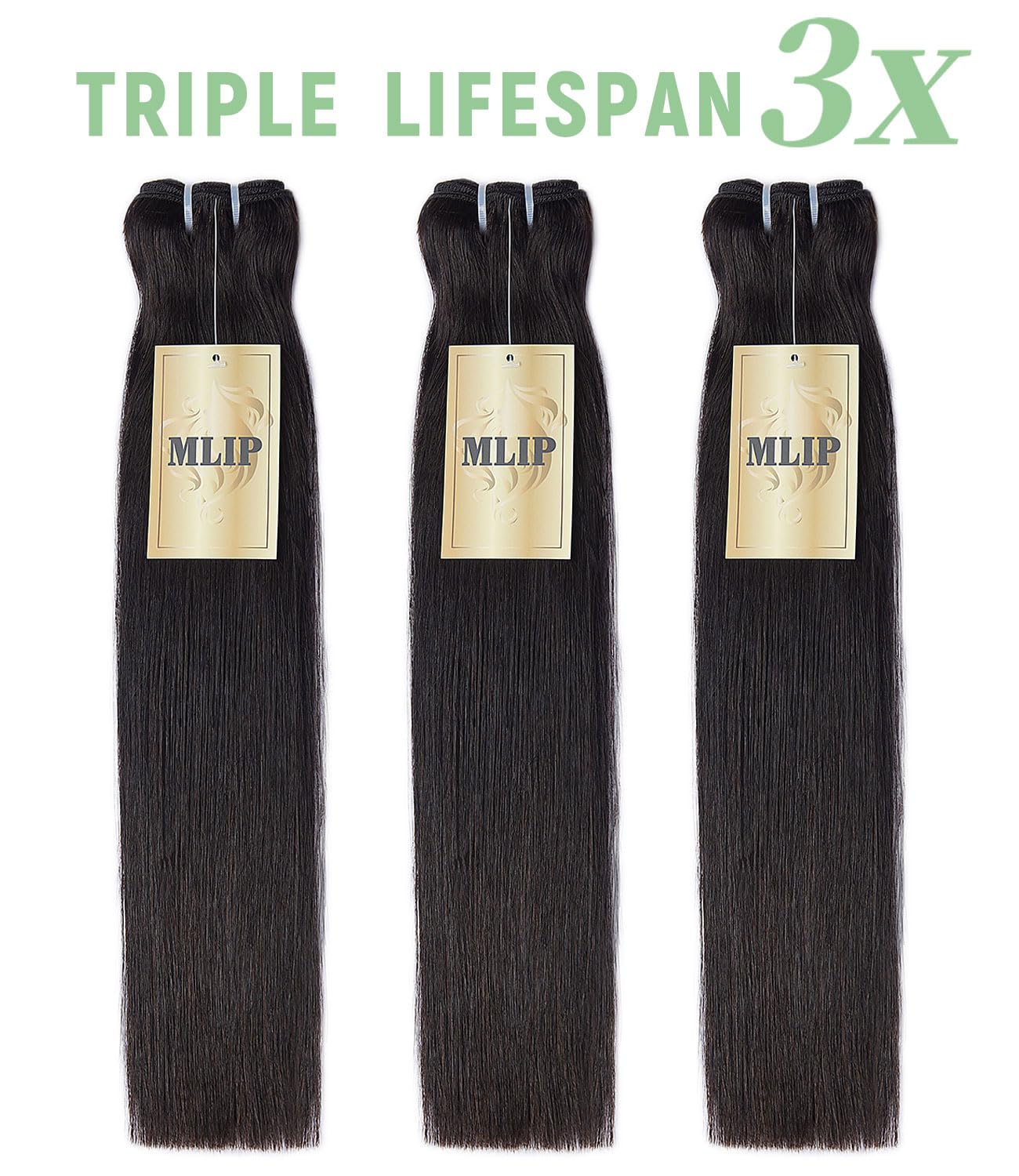 16A Raw Indian Human Hair Bundles Straight 16-20 Inch No Tangle Silky Weave