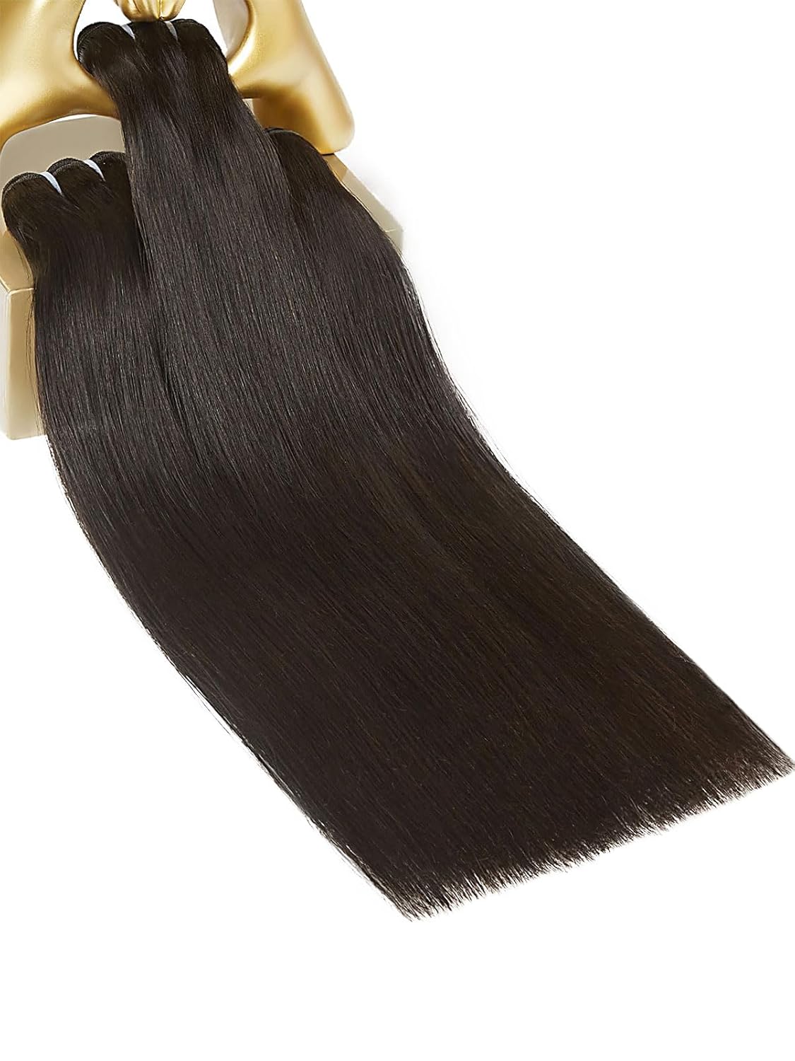16A Raw Indian Human Hair Bundles Straight 16-20 Inch No Tangle Silky Weave