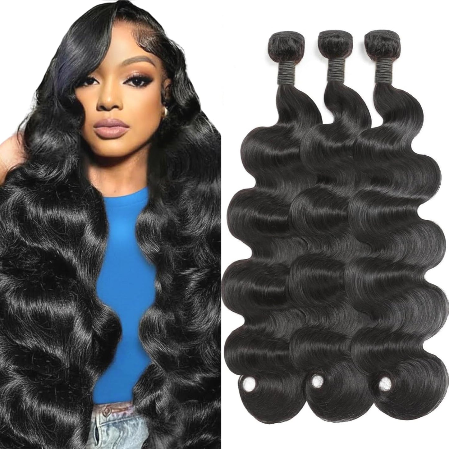 16A Raw Virgin Human Hair Body Wave Bundles 18-22 Inch Unprocessed Weave 3 Bundles